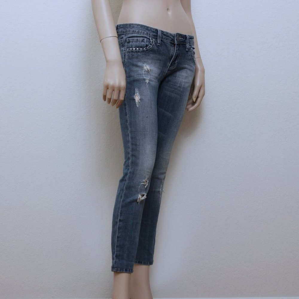 Vigoss Collection Distressed Skinny Jeans